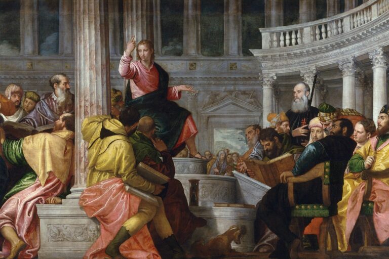 Cristo menino entre os doutores no Templo, pintura de Paolo Veronese