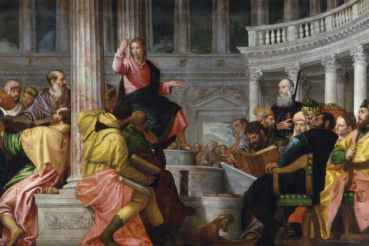 Cristo menino entre os doutores no Templo, pintura de Paolo Veronese